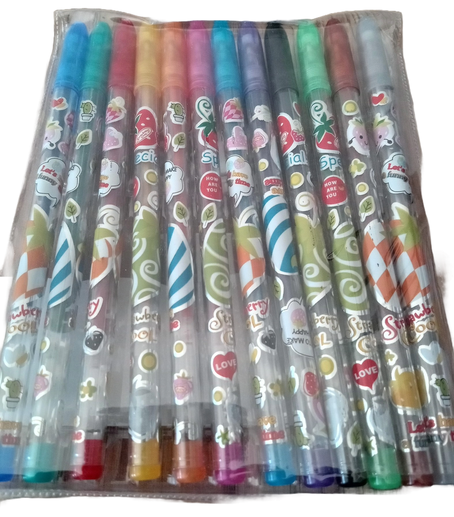 STYLO GEL GLITTER POCH/12