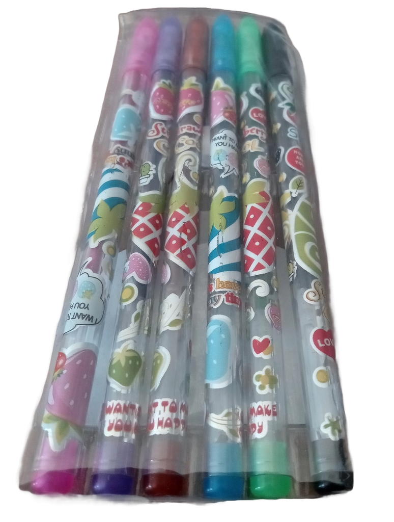STYLO GEL GLITTER POCH/6