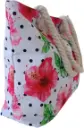 Sac de plage épaulière corde souple (Plumes roses et bleus) (copie)