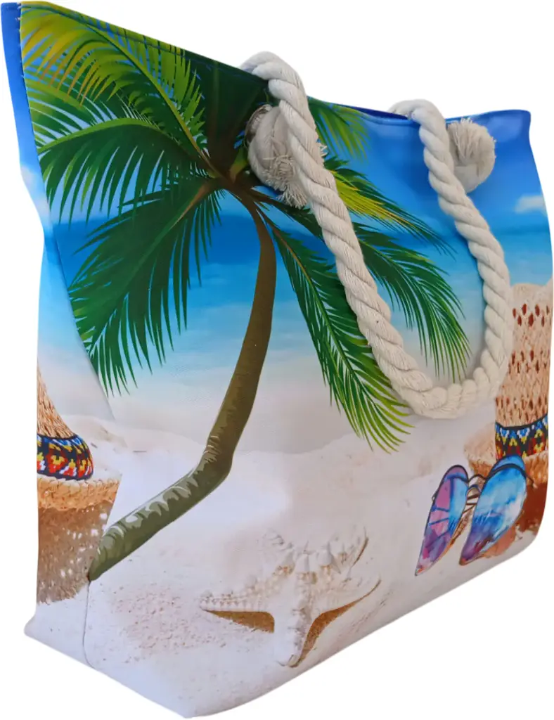 Sac de plage épaulière corde souple (Chapeau lunette Bahamas)