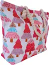 Sac de plage épaulière corde souple (Plumes roses et bleus) (copie)