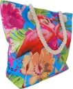 Sac de plage épaulière corde souple (Plumes roses et bleus) (copie)