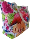 Sac de plage épaulière corde souple (Plumes roses et bleus) (copie)