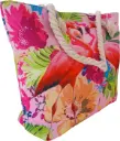 Sac de plage épaulière corde souple (Plumes roses et bleus) (copie)