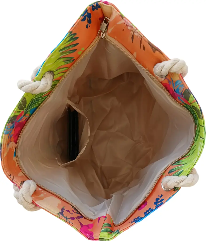 Sac de plage épaulière corde souple (Plumes roses et bleus) (copie)