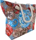 Sac de plage épaulière corde souple (Plumes roses et bleus) (copie)