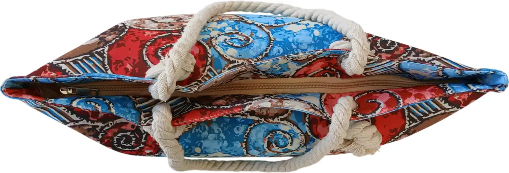 Sac de plage épaulière corde souple (Plumes roses et bleus) (copie)