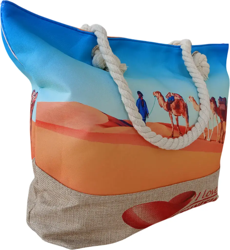 Sac de plage épaulière corde souple (Chapeau lunette Bahamas)