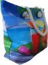 Sac de plage épaulière corde souple (Chapeau lunette Bahamas)