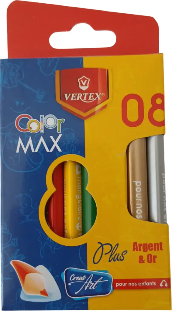 Crayon couleur [6 crayons] 9 cm