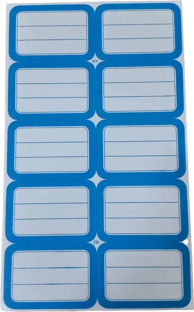 Etiquettes simple Bleu