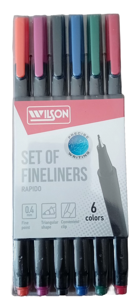 Poche de 6 stylos feutre WILSON