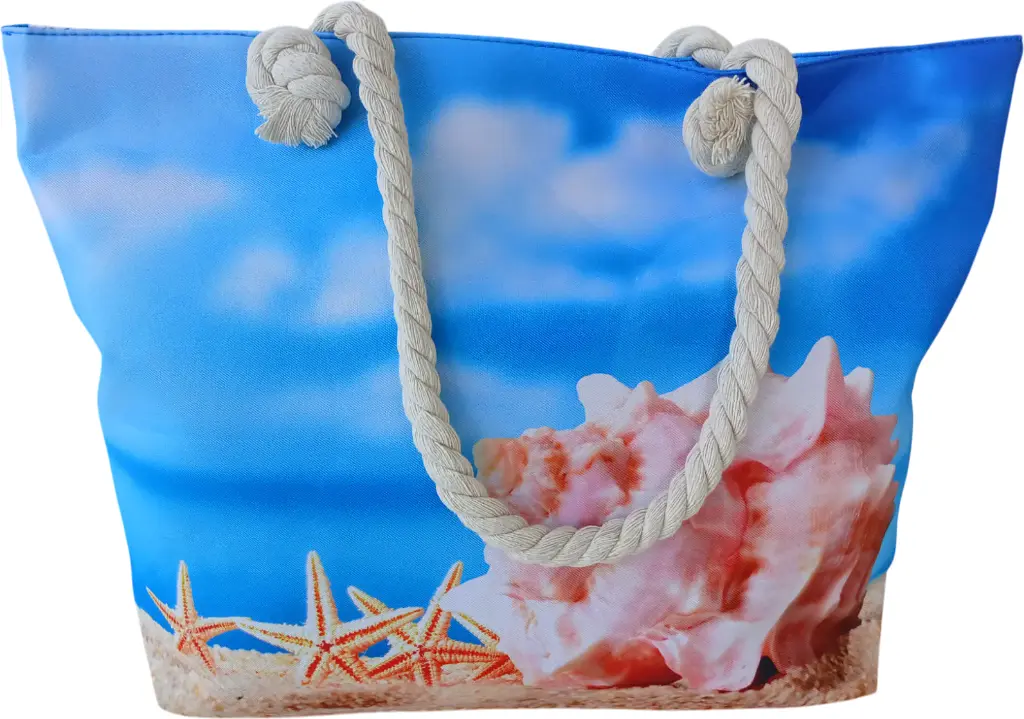 Sac de plage épaulière corde souple (Coquille en plage)