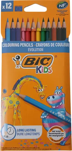 [FS73] Crayon couleur [12 crayons] 18 cm  Evolution BIC