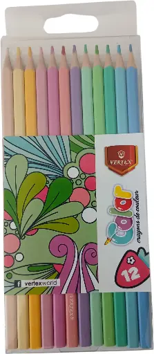 [VERTEX : VS-466] Crayon couleurs pastel [12 crayons] 18 cm VERTEX 