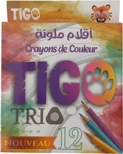 [FS344] Crayon couleurs [12 crayons] 9 cm TIGO
