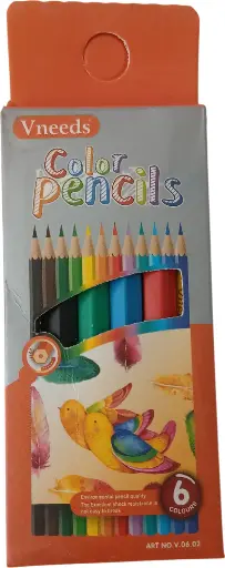 [FS532] Crayon couleurs [6 crayons] 9 cm VNEEDS