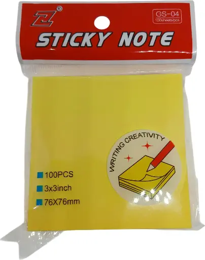 Stick note 76x76 couleur fluorescent 100 feuilles
