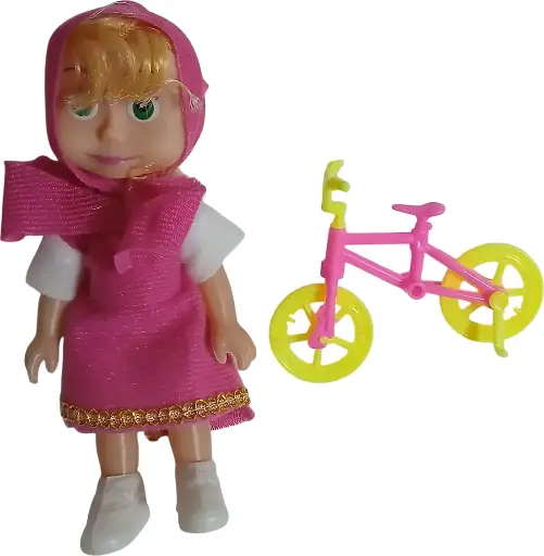 Poupé Masha avec bicyclette